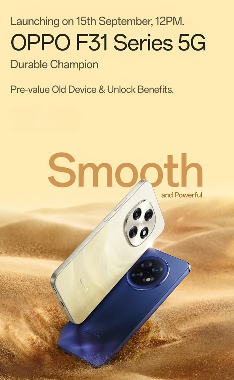 Oppo F31 5G : दमदार बैटरी और स्टाइलिश डिजाइन के साथ नया स्मार्टफोन
