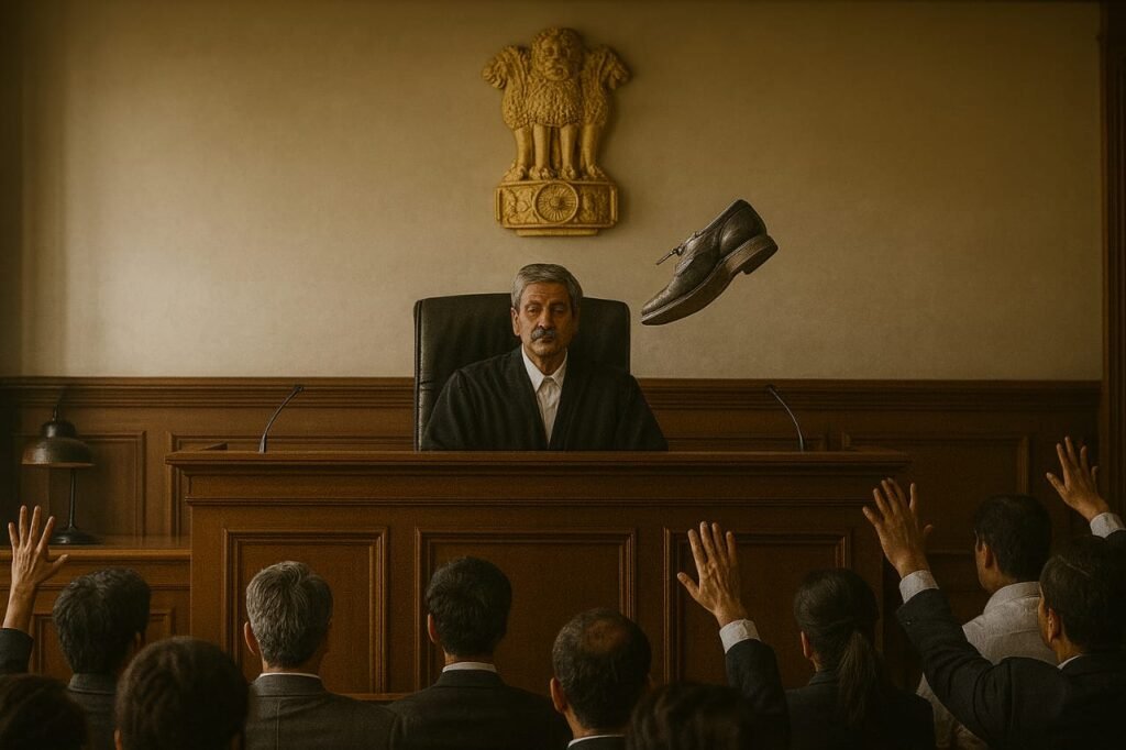 Breaking News 2025: Supreme Court में Shocking Incident – Chief Justice पर Shoe Attack!