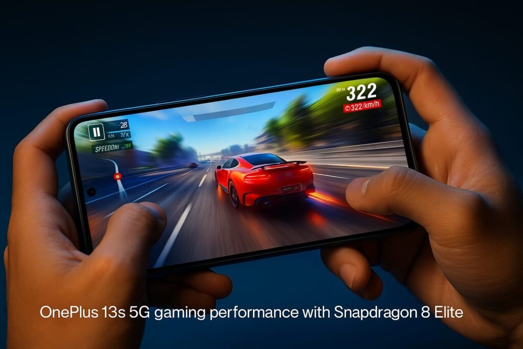 OnePlus 13s 5G promotional image displaying the smartphone with its price in India highlighted on a clean modern background.